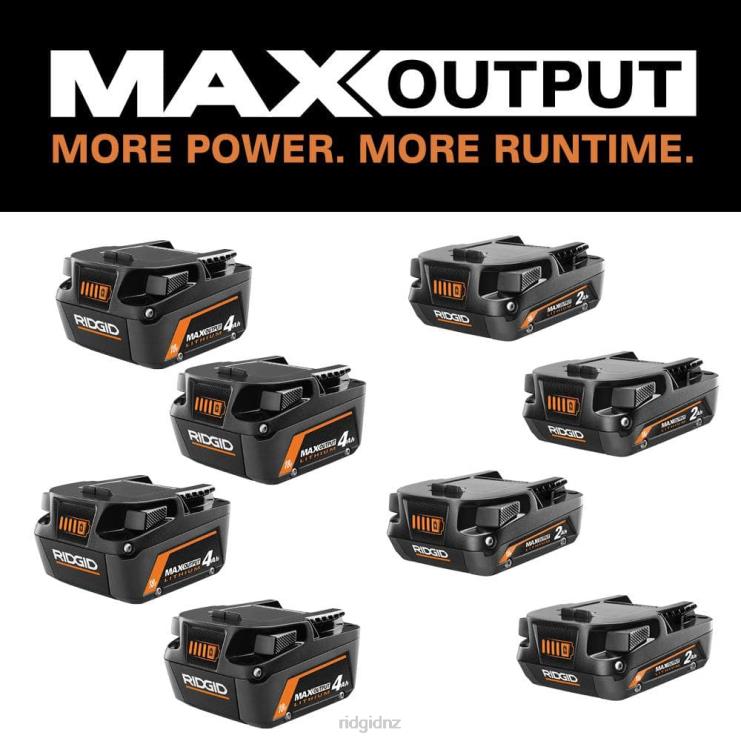 RIDGID 18V 4.0 Ah MAX Output Lithium-Ion Batteries(4-Pack) with